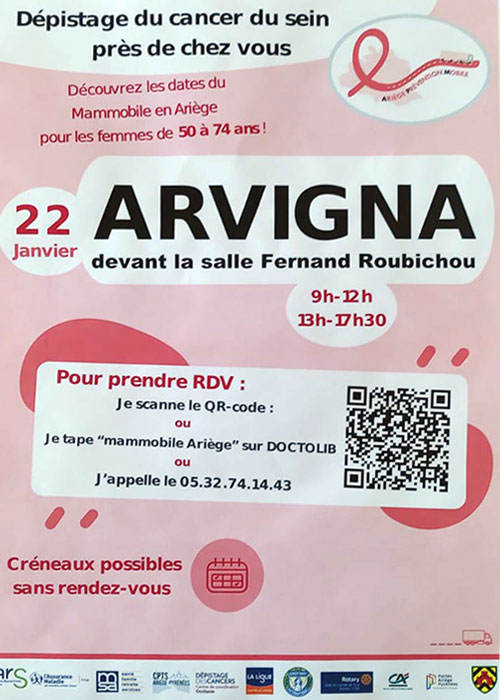 Dépistage du cancer du sein à Arvigna