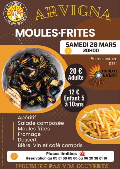 Moules frites 28/03/26 - Arvigna