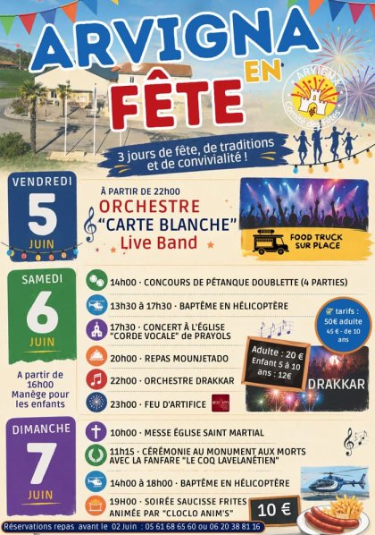 Arvigna en fête programme